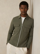 Technical Zip-Through Overshirt Green | Men