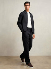 Lyocell-Cotton Zip-Through Twill Jacket Navy | Men