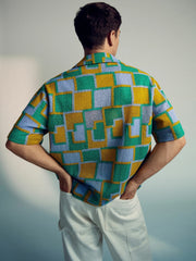 | Tom Daley Tile Crochet Shirt Yellow/Green/Blue Multi | Men