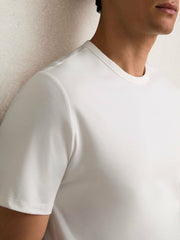 Stretch-Cotton Crew-Neck T-Shirt White | Men