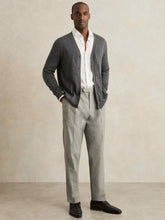 Regular Fit Herringbone Trousers With Cotton Grey | Men