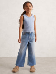 3-9 yrs Stretch-Cotton Ribbed Vest Blue | Children & Baby