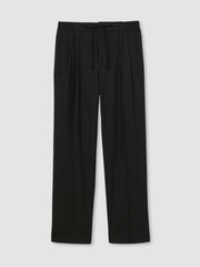 Relaxed-Fit Twill Drawstring Trousers Black | Men