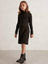 3-9 yrs Rib-Knit Roll-Neck Belted Dress Chocolate | Children & Baby