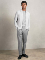 Four-Pocket Zip-Through Cardigan Soft Grey | Men