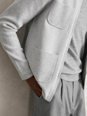 Four-Pocket Zip-Through Cardigan Soft Grey | Men