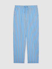 | Ché Poplin Stripe Trousers Bright Blue/White | Men
