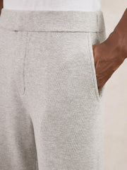 Tapered Knitted Trousers Soft Grey | Men