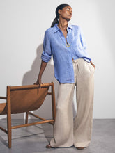 Linen-Blend Wide-Leg Trousers Neutral | Women
