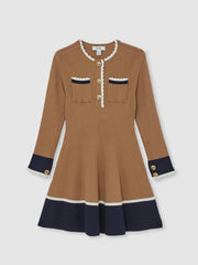3-9 yrs Scallop-Trim Rib-Knit Dress Camel | Children & Baby