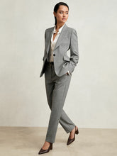 Check Slim-Fit Suit Trousers Grey | Women