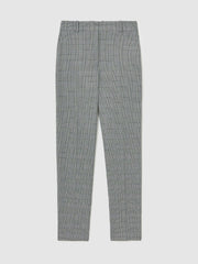 Check Slim-Fit Suit Trousers Grey | Women