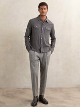 Cotton-Cashmere Western Knitted Shirt Charcoal Grey | Men