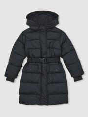 Longline Hooded Puffer Coat Navy | Children & Baby