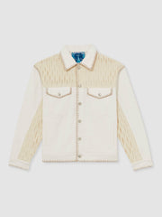 | Tom Daley Crochet Denim Jacket Off White | Men