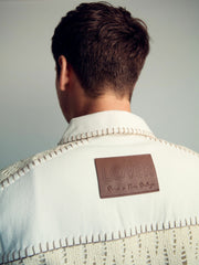 | Tom Daley Crochet Denim Jacket Off White | Men