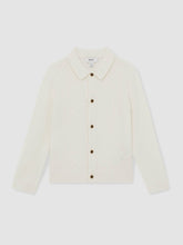 13-14 yrs Wool V-Stitch Button-Through Cardigan Off White | Children & Baby