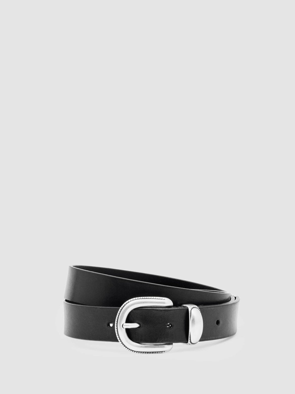 Leather Western Belt Black | Men