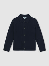 13-14 yrs Wool V-Stitch Button-Through Cardigan Navy Blue | Children & Baby