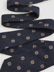 Silk-Wool Square-Medallion Tie Navy | Men