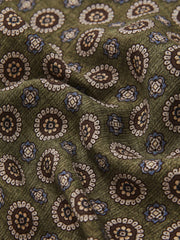 Silk Medallion Paisley Pocket Square Sage | Men