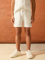3-9 yrs SmileyWorld Wave Texture Shorts White | Children & Baby