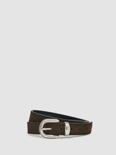 Suede Western-Style Belt Dark Brown | Men