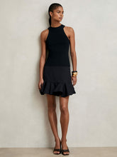 Ruffle-Hem Mini Skirt Navy | Women