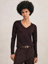 Jersey V-Neck Top Plum | Women