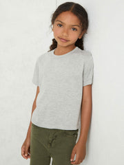 3-9 yrs Cotton-Blend Crew-Neck T-Shirt Grey Marl | Children & Baby