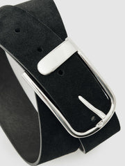 Suede Half-Keeper Belt Black | Women