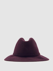 Wool Fedora Hat Burgundy | Women