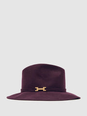 Wool Fedora Hat Burgundy | Women