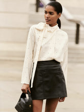 Leather Welt-Pocket Mini Skirt Black | Women
