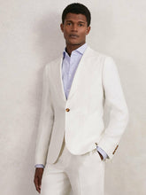 Slim Fit Lyocell Linen Single Breasted Suit Blazer White | Men