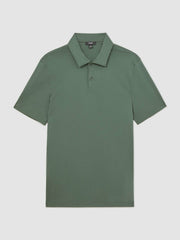 Cotton Short-Sleeve Polo Shirt Kale Green | Men
