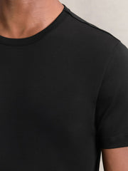 Airwater-Cotton Crew-Neck T-Shirt Black | Men