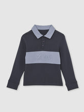 13-14 yrs Cotton Logo-Embroidery Rugby Polo Shirt Airforce Blue/Navy Blue | Children & Baby