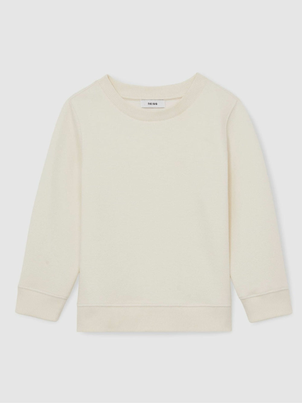 13-14 yrs Cotton-Blend Textured Sweatshirt Off White | Children & Baby