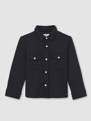 3-9 yrs Waffle-Textured Twin-Pocket Overshirt Navy | Children & Baby