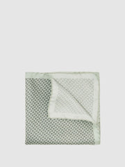 Geo Chain Detail Pocket Square Sage | Men