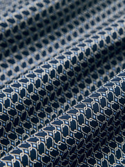 Geo Chain Detail Pocket Square Navy | Men