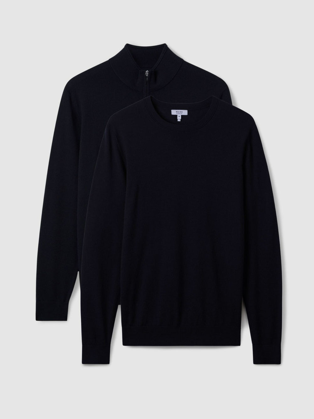 Pack of Two Merino Wool Jumpers Navy | Men