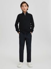 3-9 yrs Wool Half-Zip Funnel Neck Jumper Navy | Children & Baby