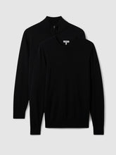 Pack of Two Merino Wool Jumpers Black | Men