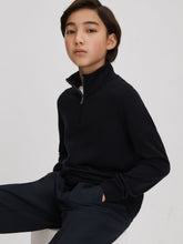 9-13 yrs Wool Half-Zip Funnel Neck Jumper Navy | Children & Baby