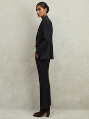 Petite Single Breasted Suit Blazer Navy | Women