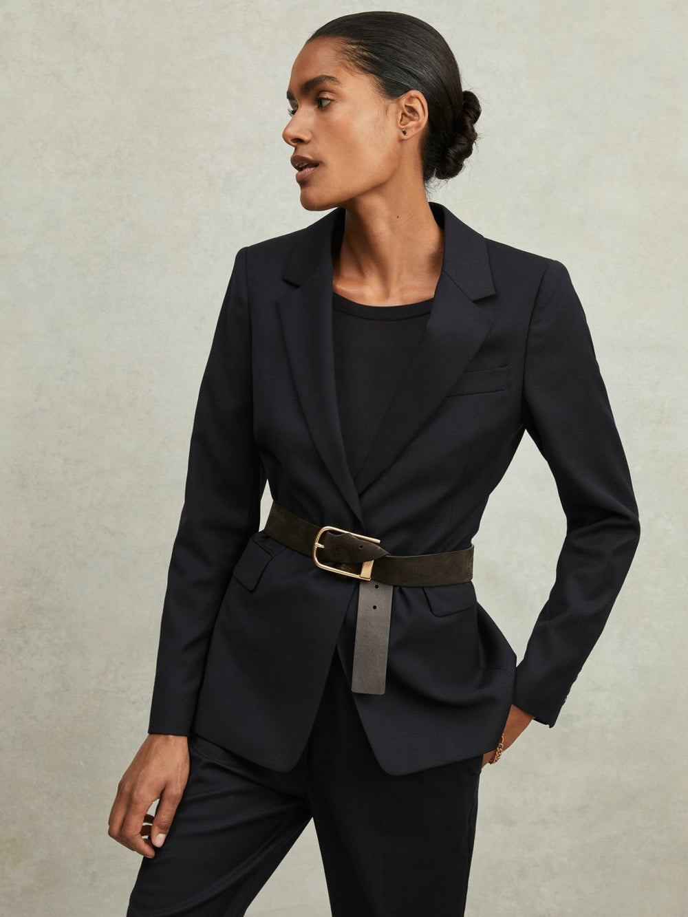 Single Breasted Suit Blazer Navy | Women
