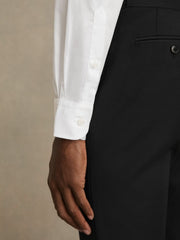 Regular Fit Cotton Sateen Striped Shirt White | Men