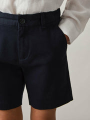 3-9 yrs Cotton Chino Shorts with Stretch Navy | Children & Baby